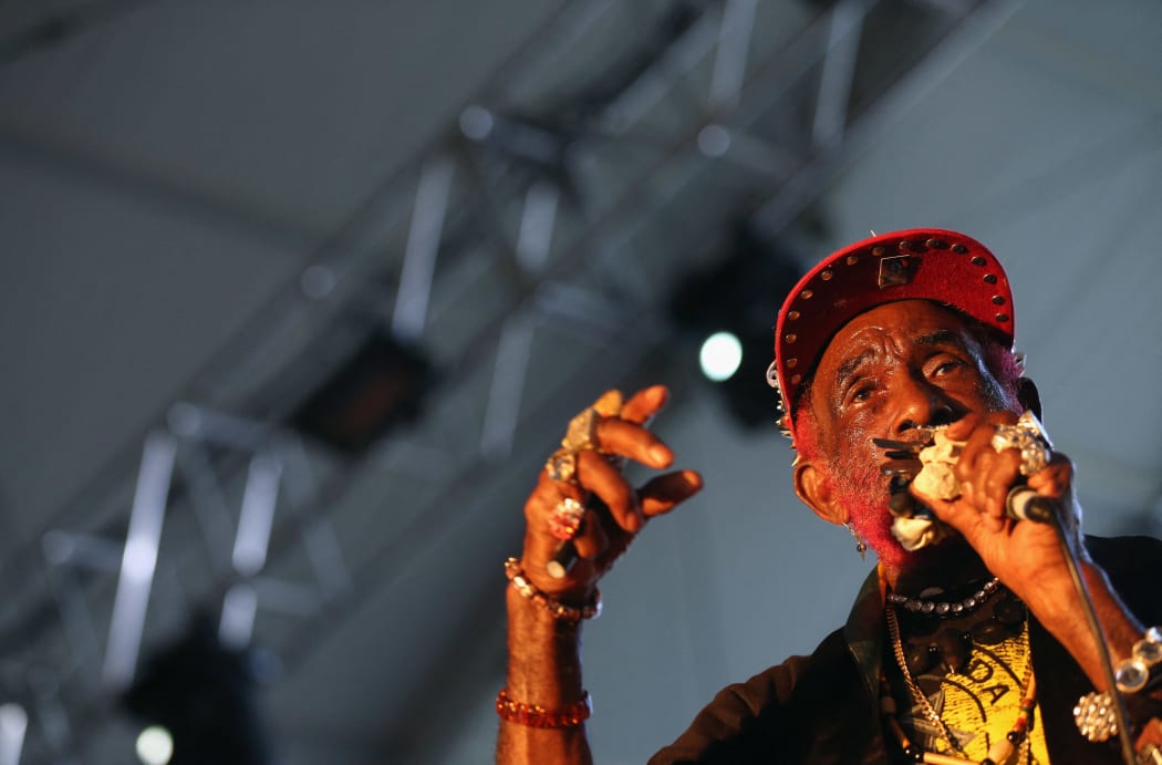 Musician Lee "Scratch" Perry performs onstage during day 1 of the 2013 Coachella Valley Music & Arts Festival at the Empire Polo Club on April 12, 2013 in Indio, California.