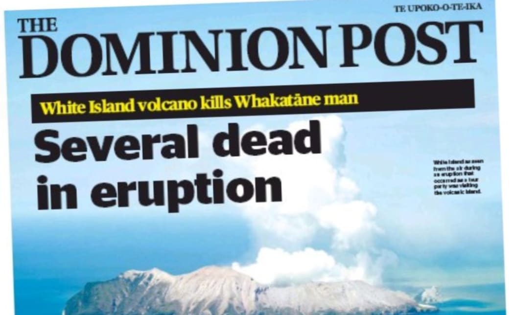 Tuesday's Dominion Post front page.