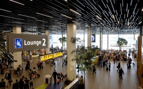 Reception area at the Amsterdam Schiphol airport.
