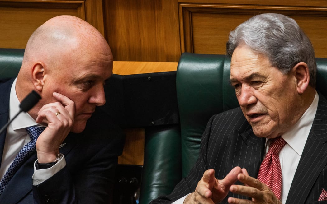 Christopher Luxon and Winston Peters