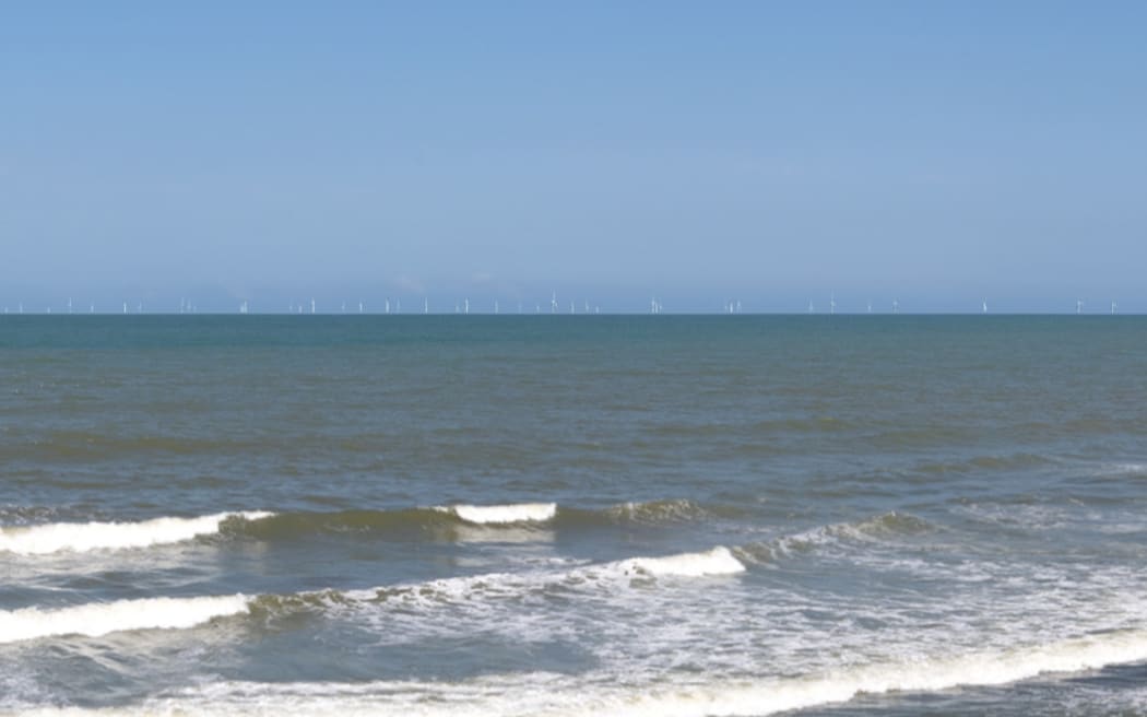 Visual simulations of wind farm location from Ohawe beach, off the coast of South Taranaki.