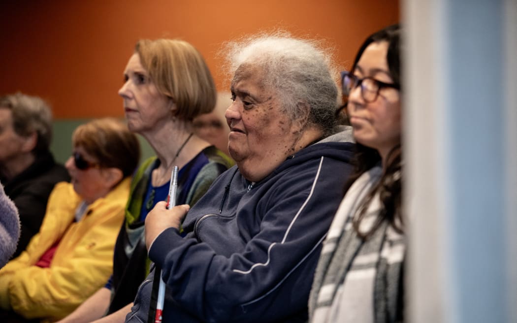People at the formal apology by Royal New Zealand Foundation of the Blind in Auckland.