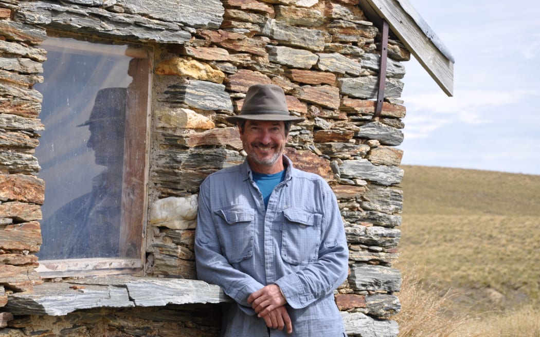 4WD guide book author Mark Wilson at Potters, an old mining settlement close to where the convoy got stuck.