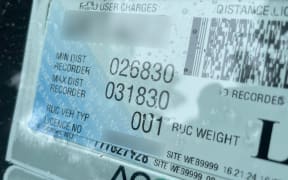 An example of a current road user charges permit.