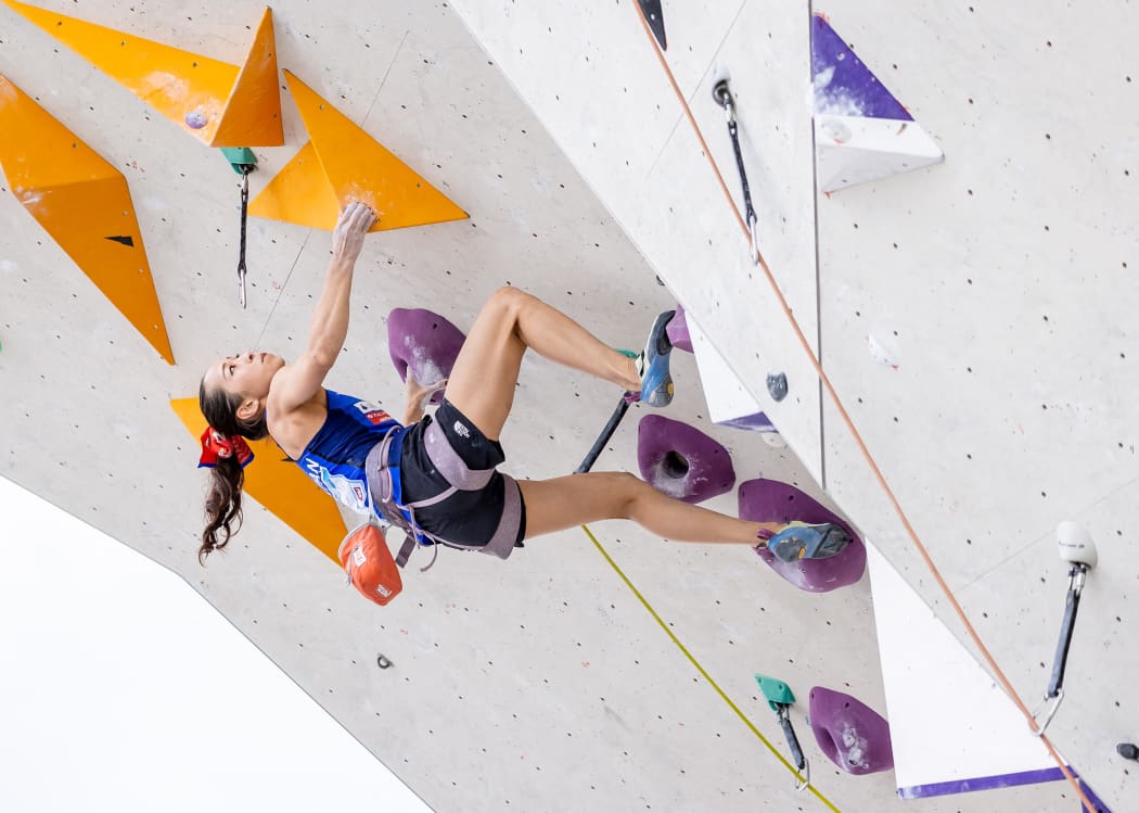 Japan's Akiyo Noguchi is a star of the sport climbing world.