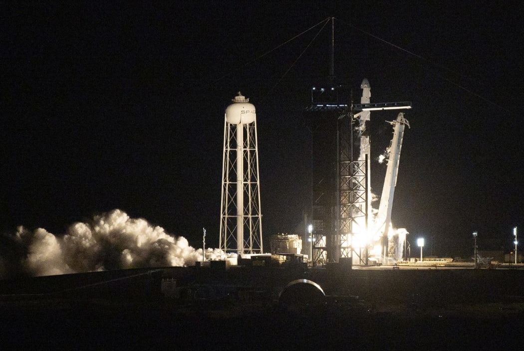 The SpaceX Falcon 9 rocket with Crew Dragon capsule lifts off from launch Pad 39A at NASA's Kennedy Space Center for the first completely private mission to fly into orbit on 15 September in Cape Canaveral, Florida.