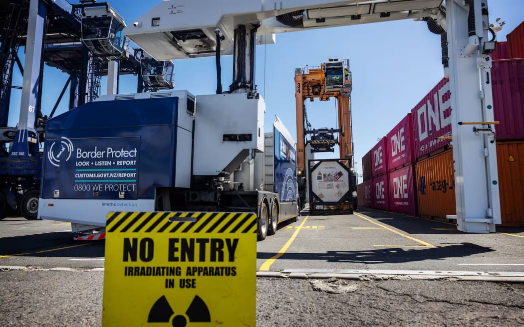 Customs uses large X-ray machines to detect drug smuggling.