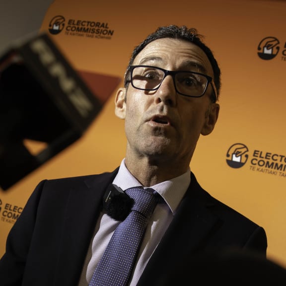 CEO of the Electoral Commission Karl Le Quesne announces the special votes for Election 2023