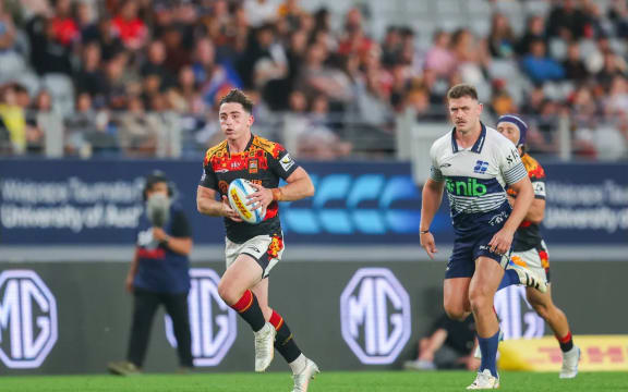 Josh Jacomb during the Blues v Chiefs, Super Rugby Pacific match, Eden Park.