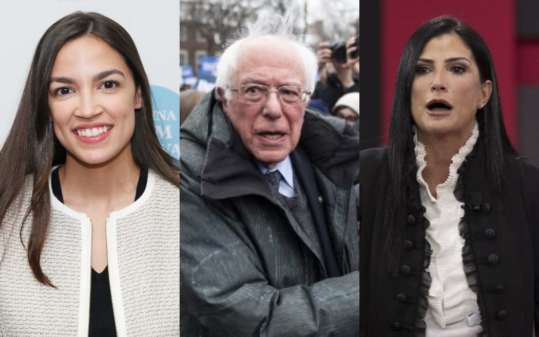 Alexandria Ocasio-Cortez, Bernie Sanders and Dana Loesch
