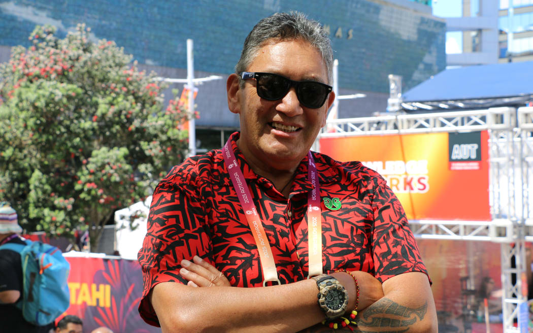 Te Tai Tokerau leader Hone Harawira at WIPCE 2025, Tāmaki Makaurau, Auckland.