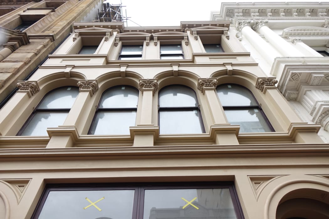 The restored façade of the Standard Building.