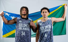 Max Grantham (right) was the star of the Solomons against PNG
