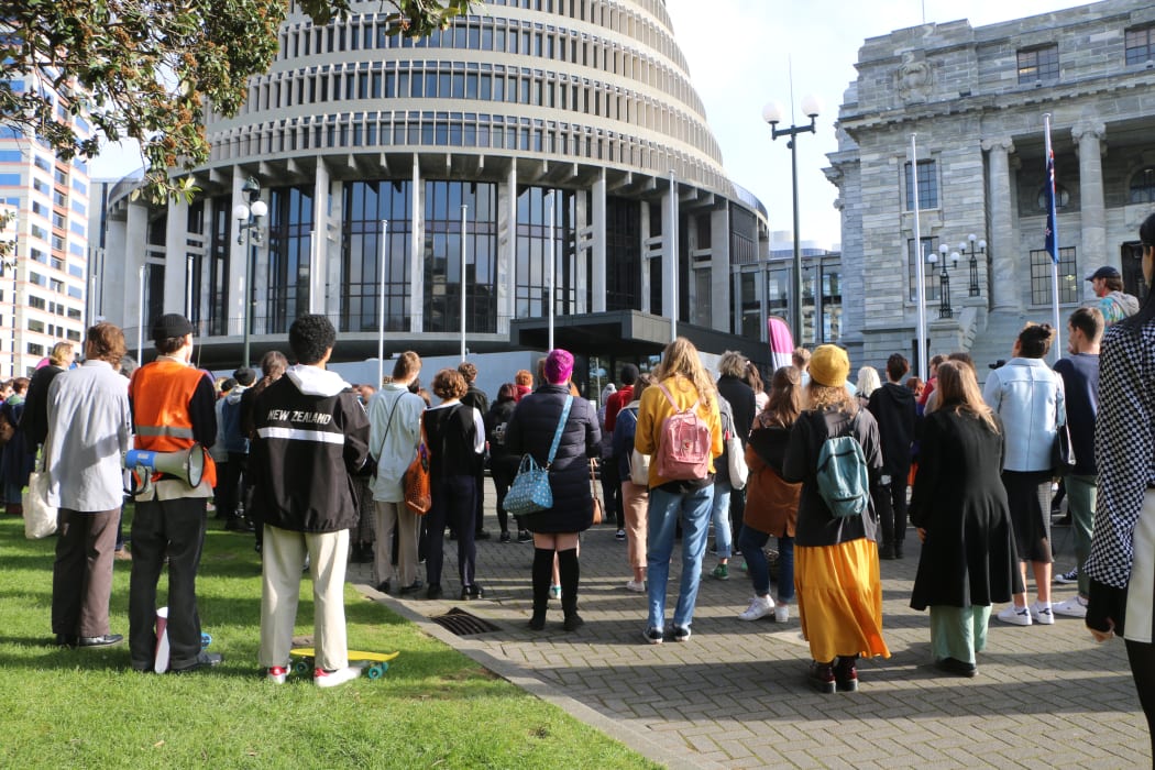 Black Trans Lives Matter gathering at Parliament on 4 July 2020.