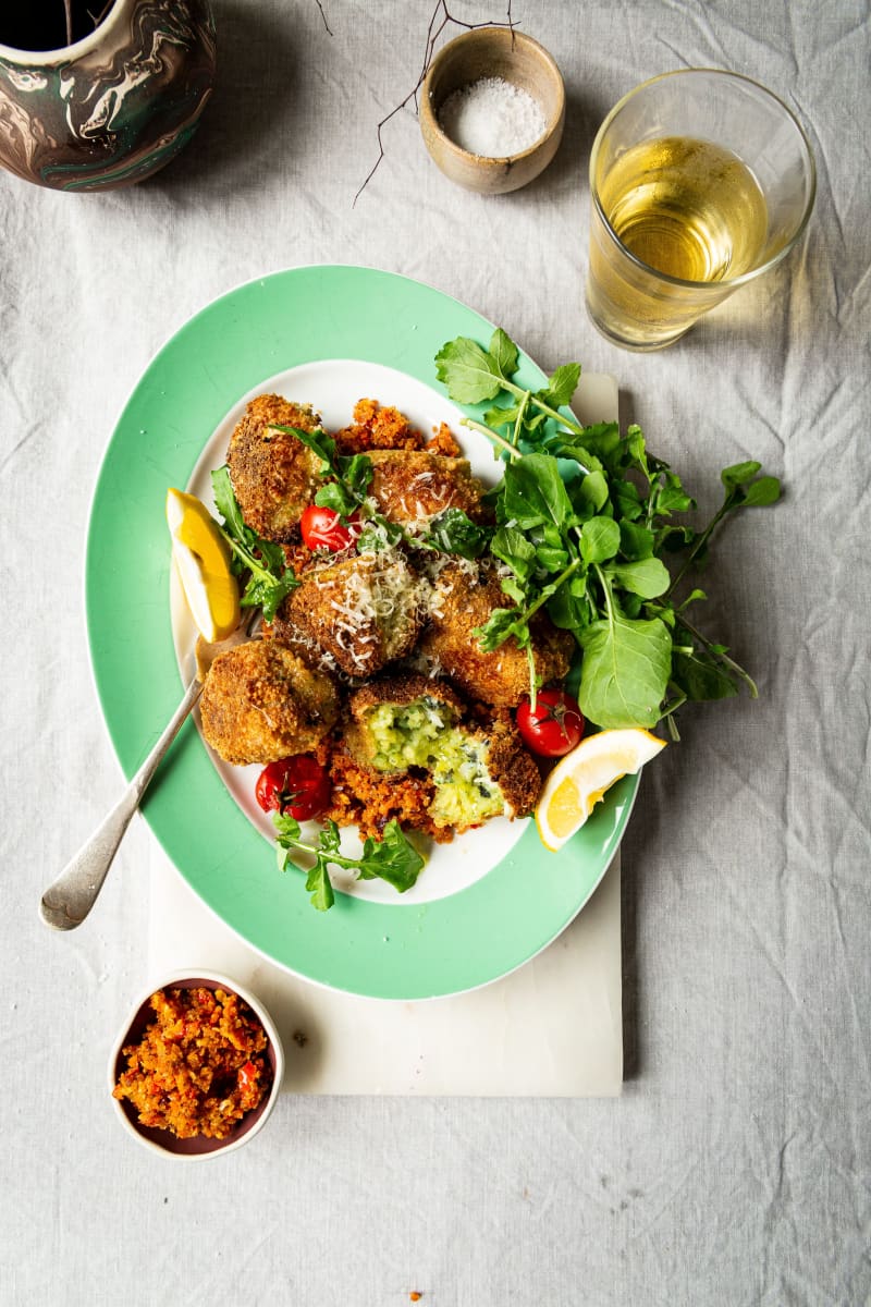 Snapper, Agria, Lemon & Tarragon Croquettes.