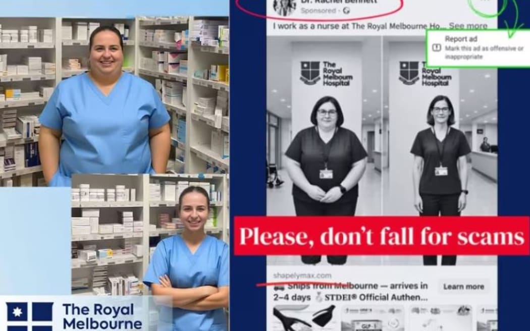 The Royal Melbourne Hospital has also issued warnings about the fake endorsement scams.