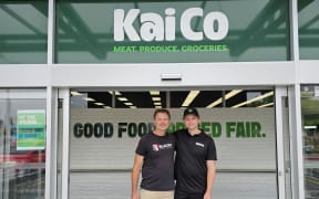 Father and son duo Shane and Ethan Vickery opened Kai Co to give shoppers an alternative to the Woolworths and Foodstuffs supermarket duopoly.
