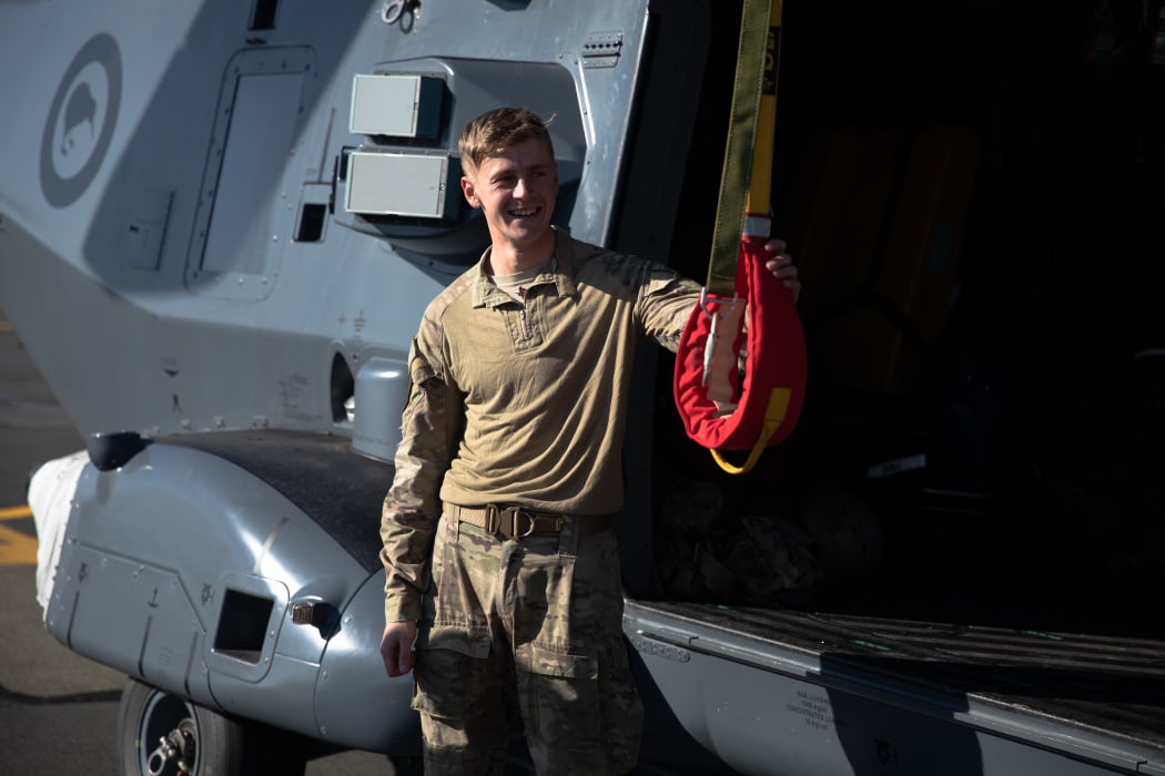 Corporal Tom Hanson was the loadmaster and hoist operator who lifted the pair from the ground.