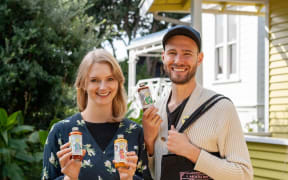 Lydia Harfield and Mat Watkins of Apostle Hot Sauce.
