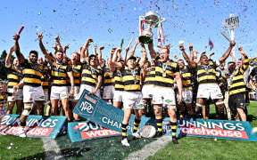 Taranaki celebrate after winning the NPC Final - Taranaki v Hawke’s Bay at Yarrow Stadium, New Plymouth.