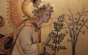 Annunciation - Simone Martini. Uffizi Gallery, Florence.