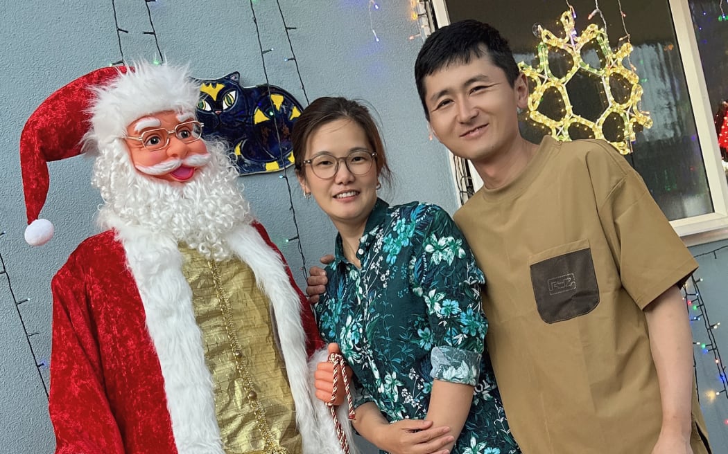Jia Fan (left) and Jun Jiang celebrating Christmas 2024.