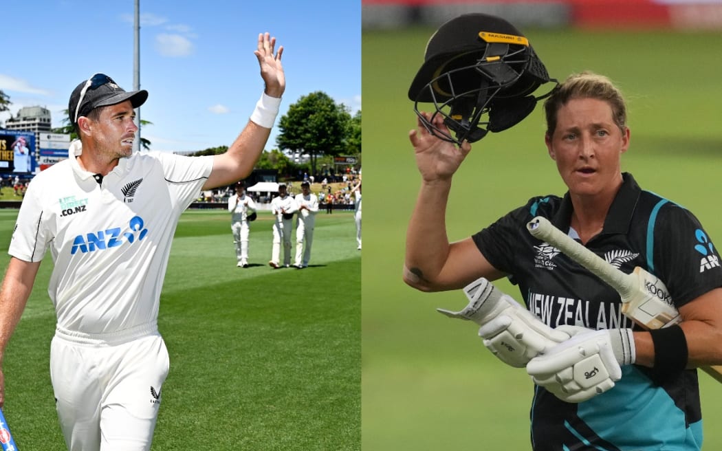 Tim Southee (left) and Sophie Devine (right)