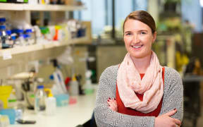 Dr. Brigid Ryan in the lab at the University of Auckland