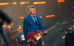 Split Enz reunite to perform at Electric Avenue in Christchurch.