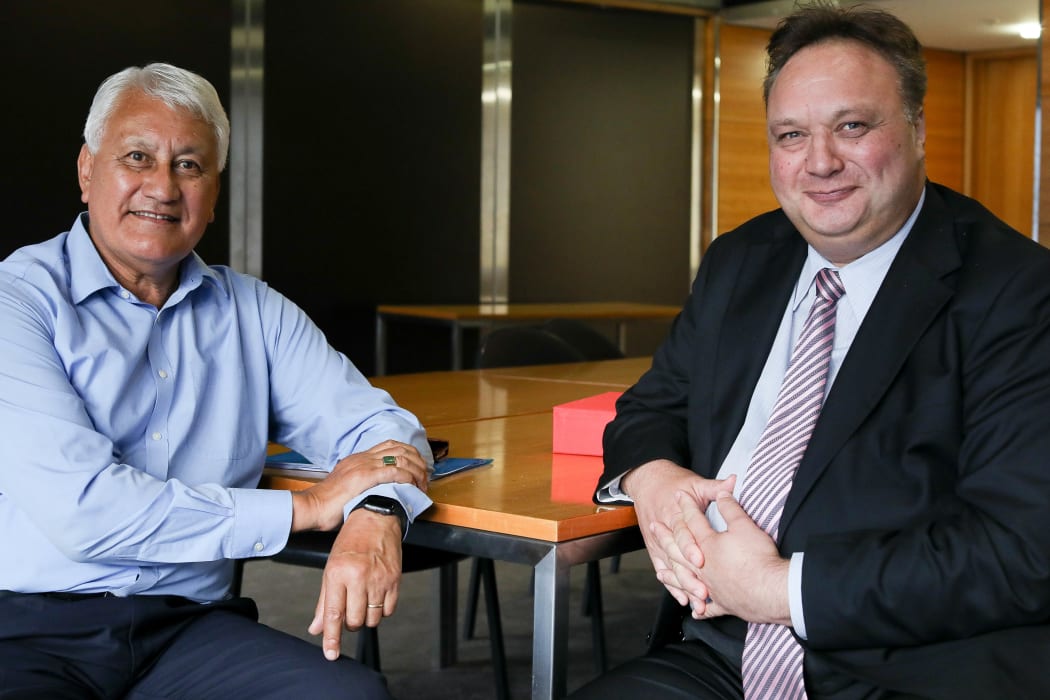 National MP Nuk Korako (left) and Labour MP Rino Tirikatene
