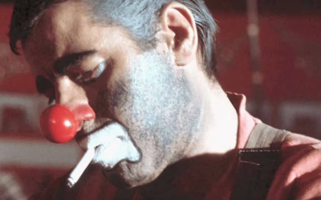 A still from Jerry Lewis' unreleased Holocaust film The Day The Clown Cried.